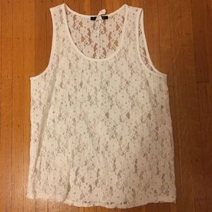 Floral White Tank Top